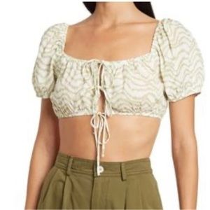 Elodie puff sleeve crop top
